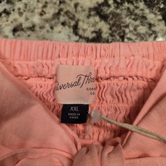 Universal Thread Women's Tie-Front Cropped Tank Top - Size XXL Plus Pink Parasol - Picture 8 of 11